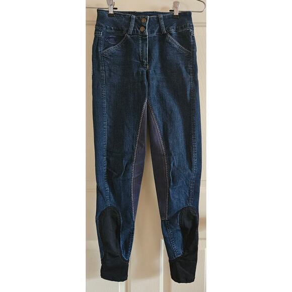 Piper by Smartpak Girls 22R Blue Denim Equestrian Riding Jeans Breeches Pants - Picture 2 of 15